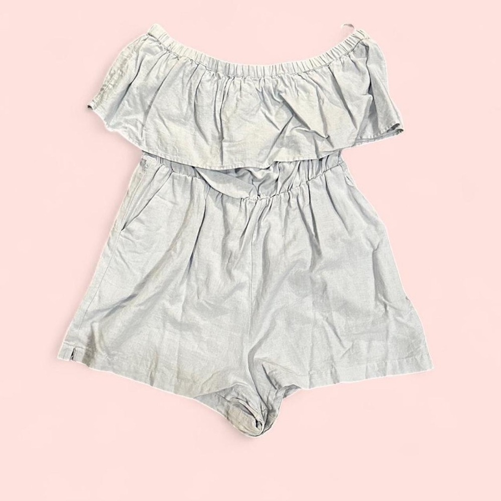 Cotton On Light Blue Off-Shoulder Romper